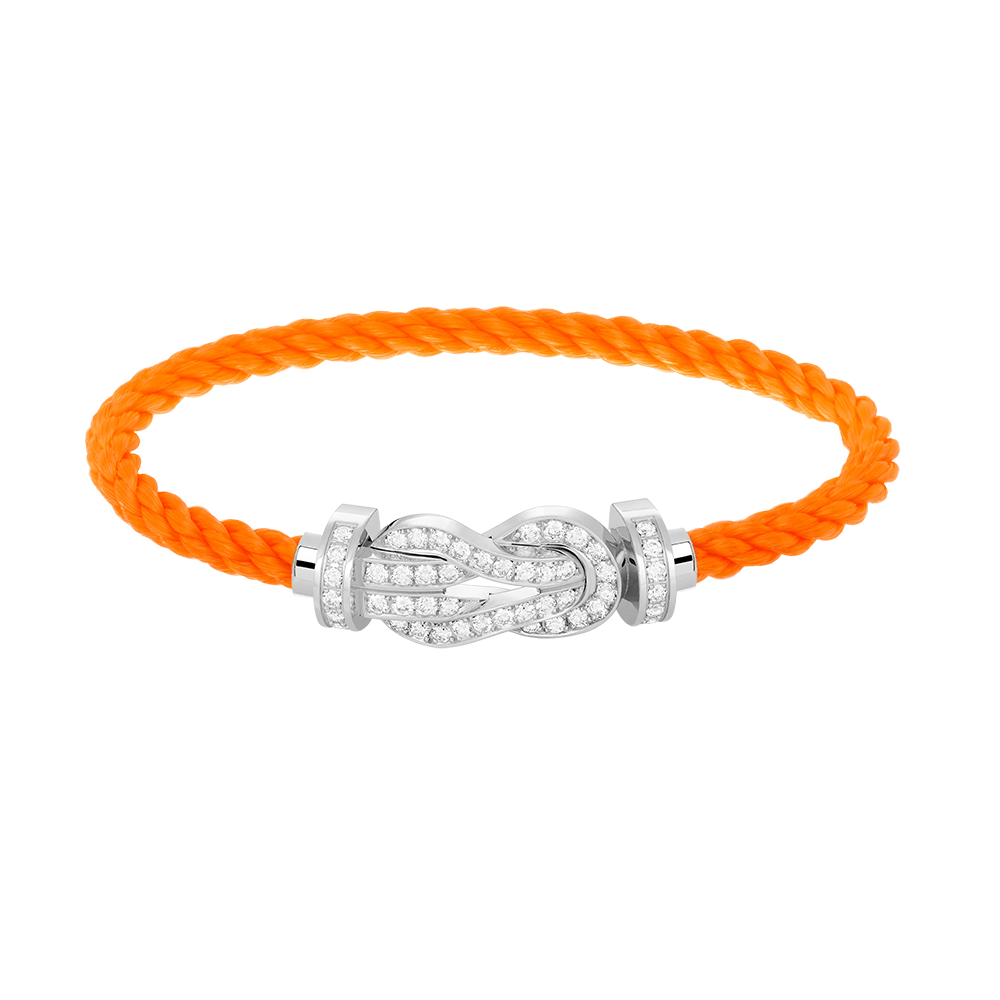 [Solara Jewelry ]CHANCE LARGE 8 FIGURE BUCKLE FULL DIAMOND BRACELET SILBER
