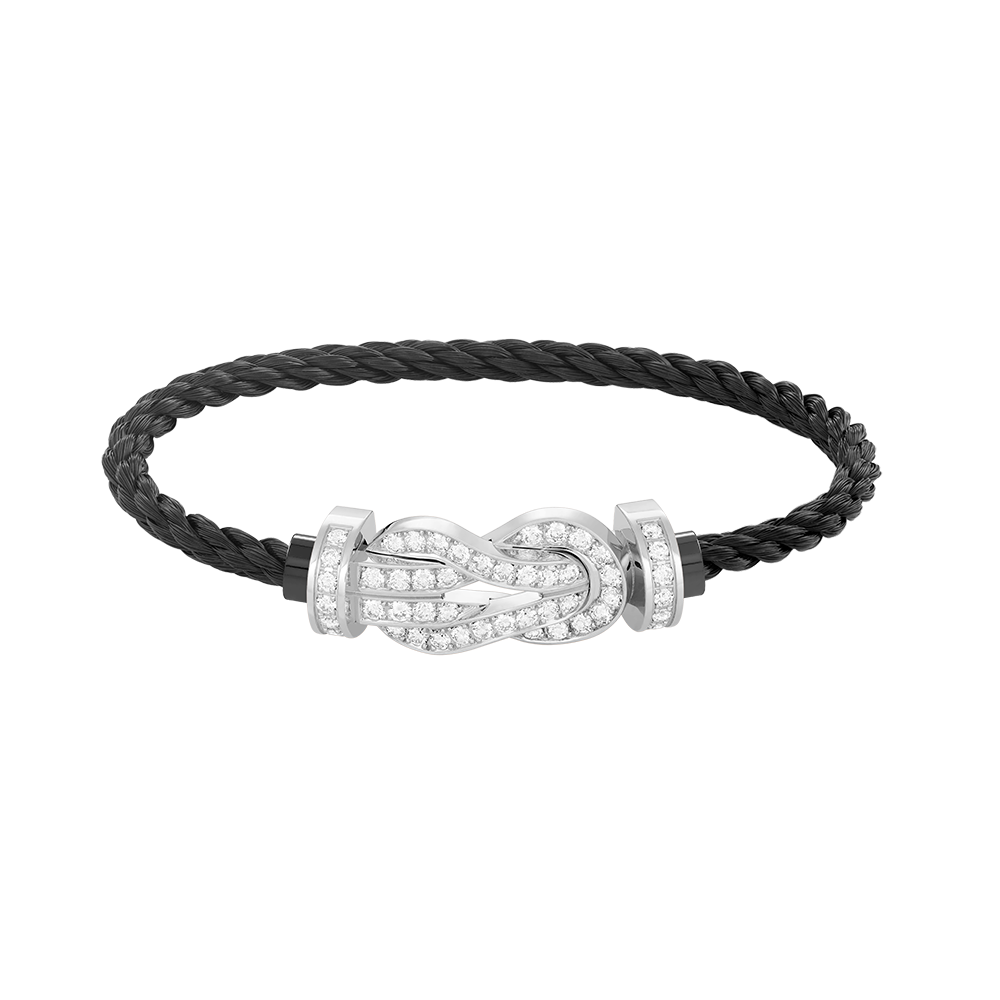 [Solara Jewelry ]CHANCE LARGE 8 FIGURE BUCKLE FULL DIAMOND BRACELET SILBER