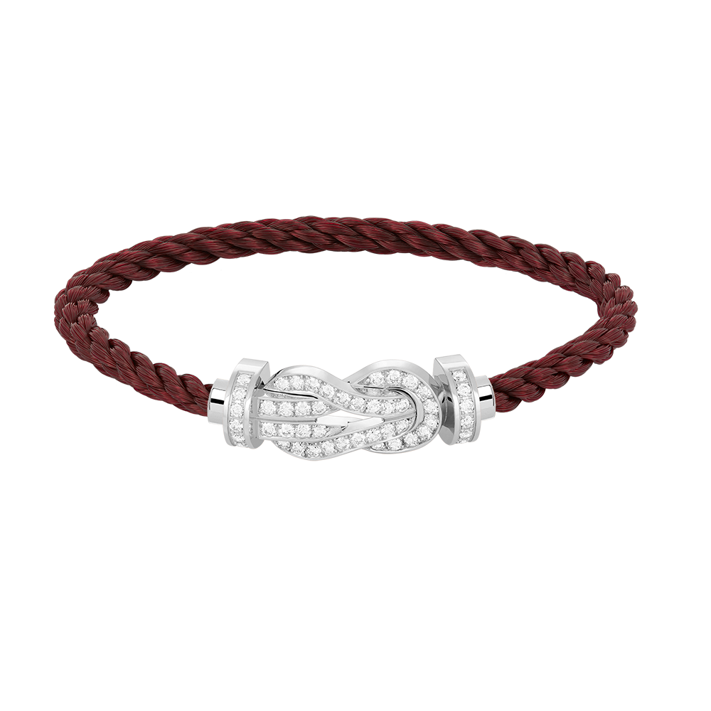 [Solara Jewelry ]CHANCE LARGE 8 FIGURE BUCKLE FULL DIAMOND BRACELET SILBER