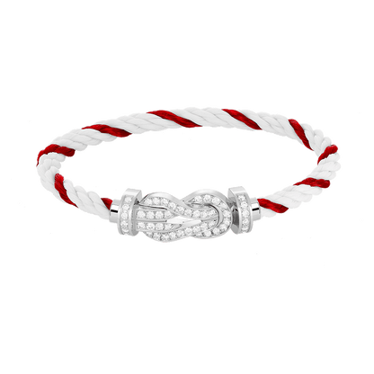 [Solara Jewelry ]CHANCE LARGE 8 FIGURE BUCKLE FULL DIAMOND BRACELET SILBER