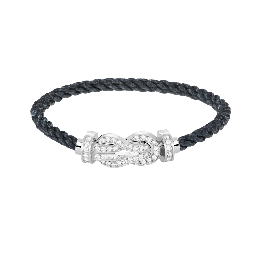 [Solara Jewelry ]CHANCE LARGE 8 FIGURE BUCKLE FULL DIAMOND BRACELET SILBER
