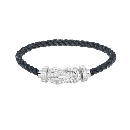 [Solara Jewelry ]CHANCE LARGE 8 FIGURE BUCKLE FULL DIAMOND BRACELET SILBER
