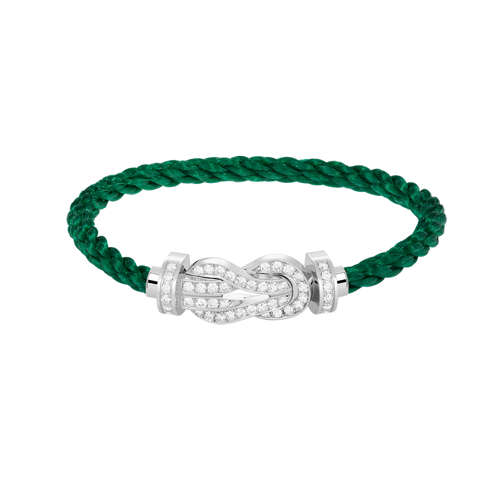 [Solara Jewelry ]CHANCE LARGE 8 FIGURE BUCKLE FULL DIAMOND BRACELET SILBER