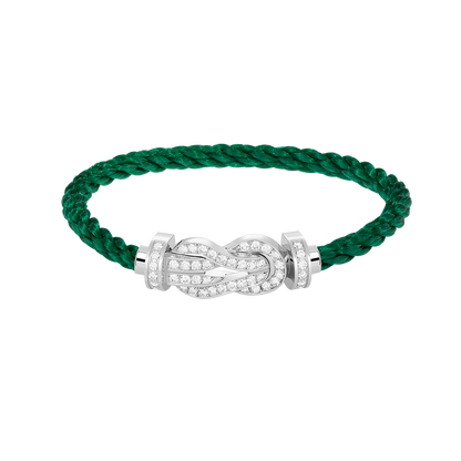 [Solara Jewelry ]CHANCE LARGE 8 FIGURE BUCKLE FULL DIAMOND BRACELET SILBER