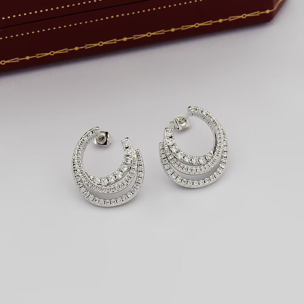 [Solara jewelry] Pave Huggie Earrings