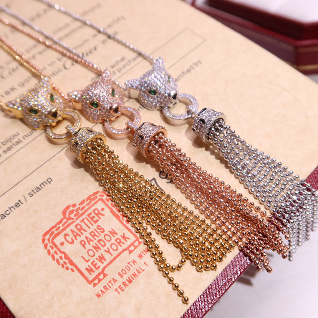 [Solara jewelry]Pave Tassel Pendant Necklace image 9