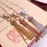 [Solara jewelry]Pave Tassel Pendant Necklace image 9
