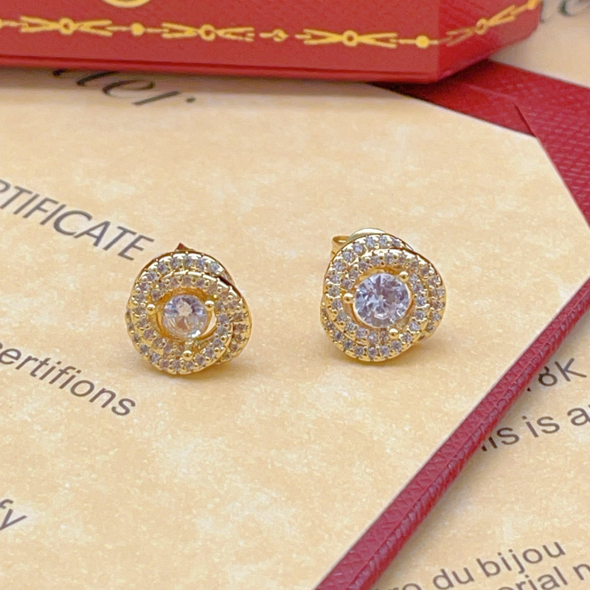 [Solara jewelry] Love Knot Stud Earrings