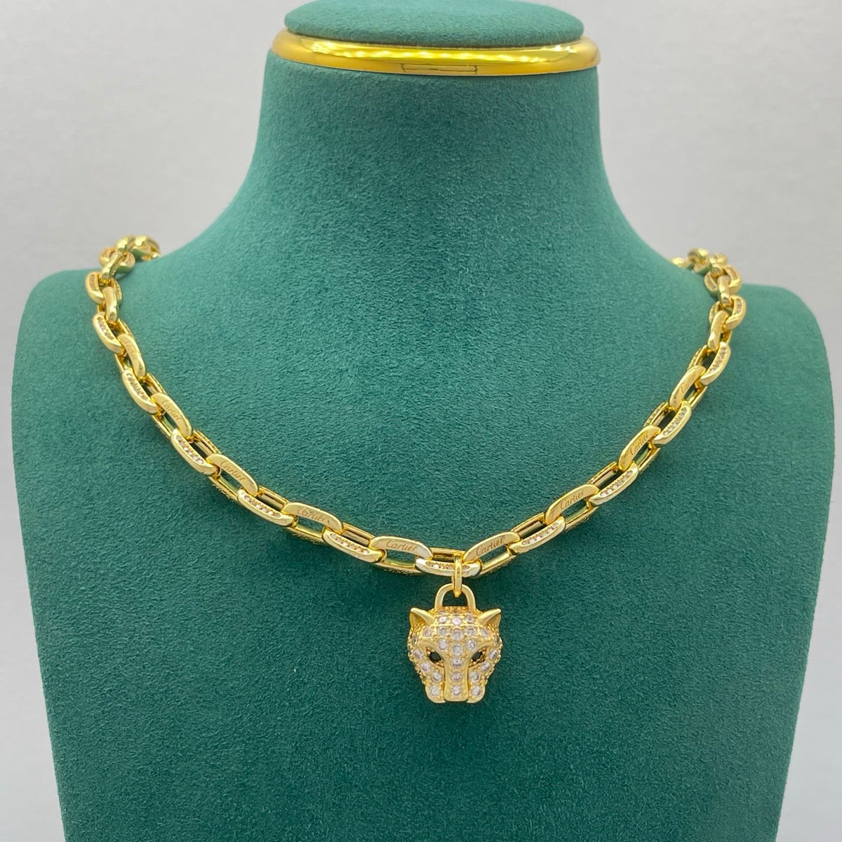 [Solara jewelry]Lion Head Link Chain Necklace image 2