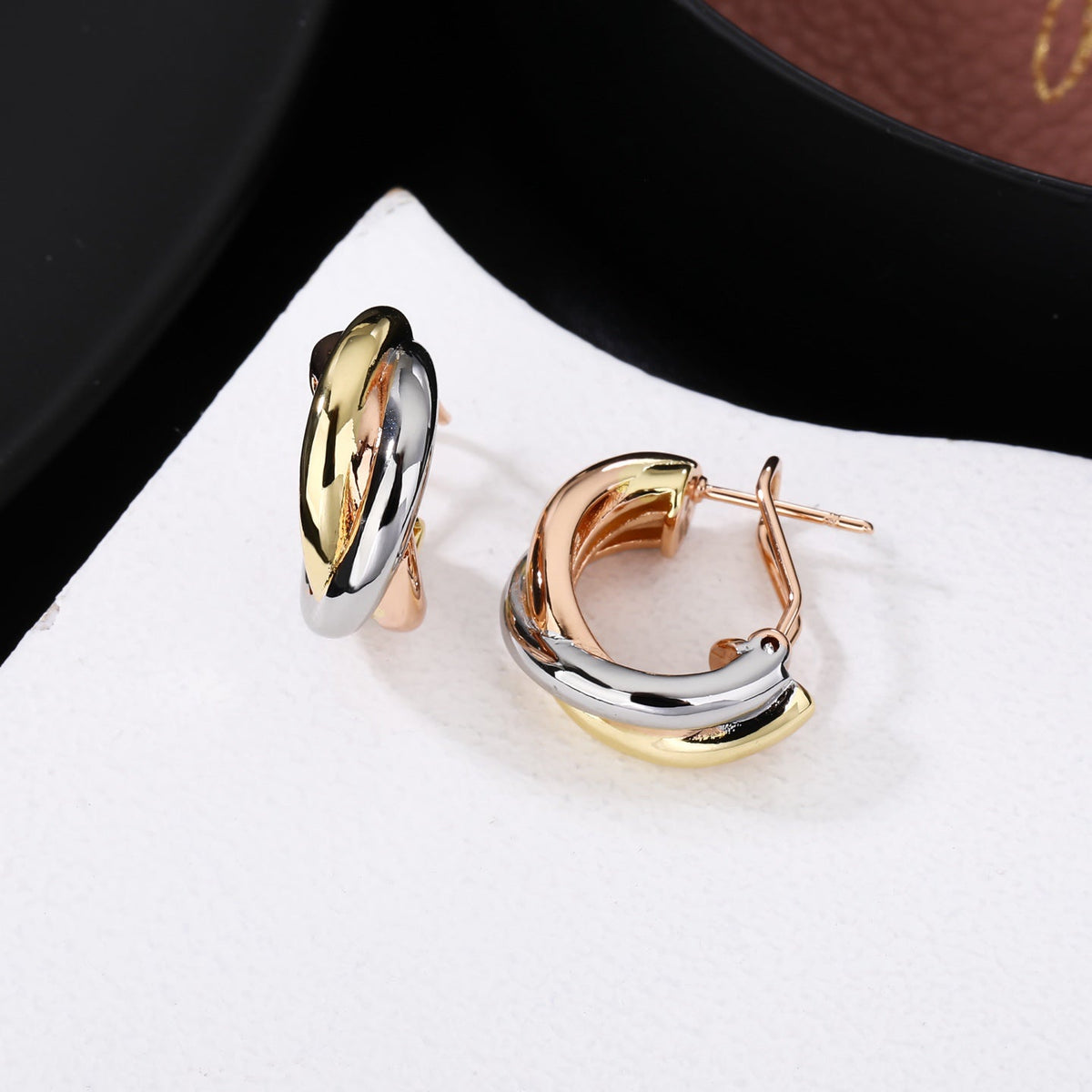 [Solara Jewelry ]トリプル・フープ・イヤリング｜ダイヤモンド不使用デザイン