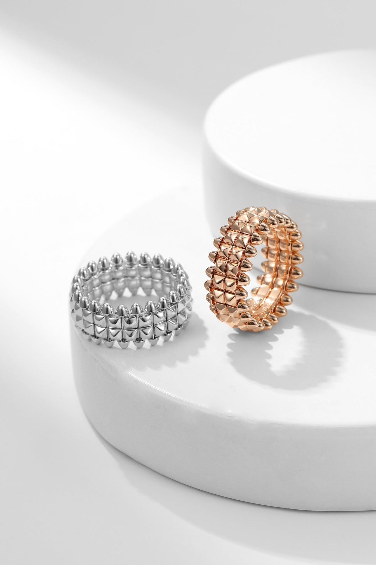 [Solara Jewelry ] CNCダブルロウバレットリング