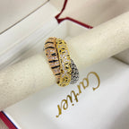 [Solara jewelry]Tri Tone Pave Band Ring