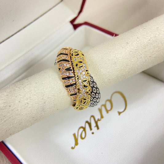 [Solara jewelry]Tri Tone Pave Band Ring