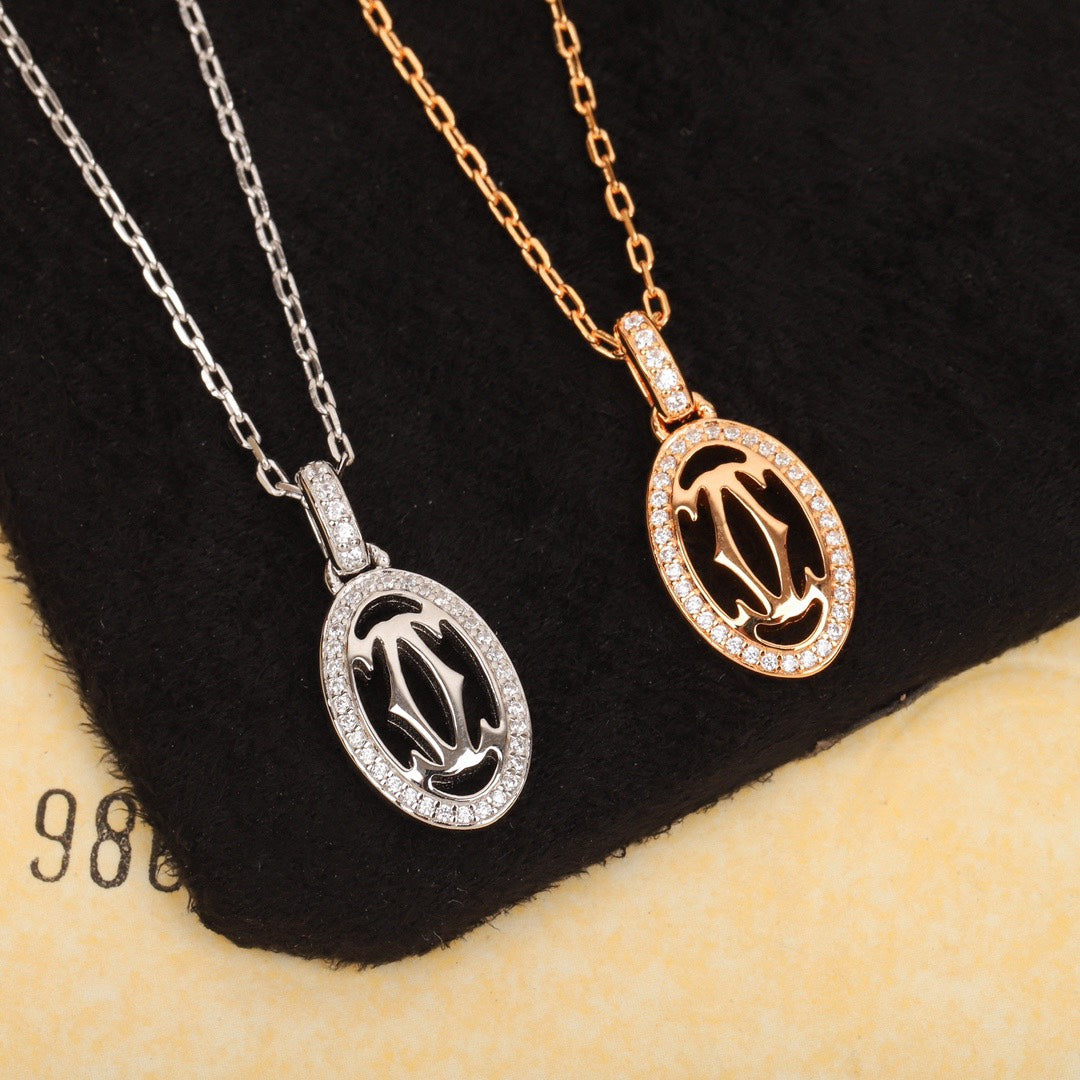 [Solara Jewelry ]Ct Logo Plate Necklace