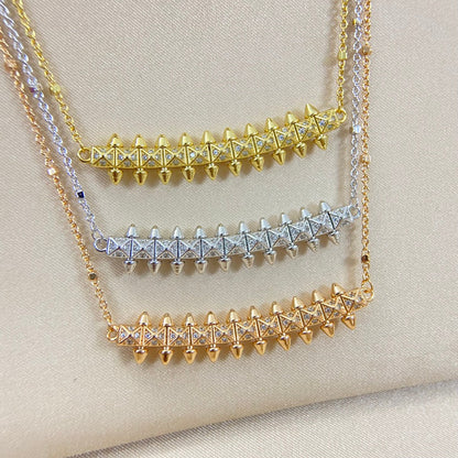 [Solara Jewelry ]CLASH ダイヤモンド ピンクゴールドネックレス