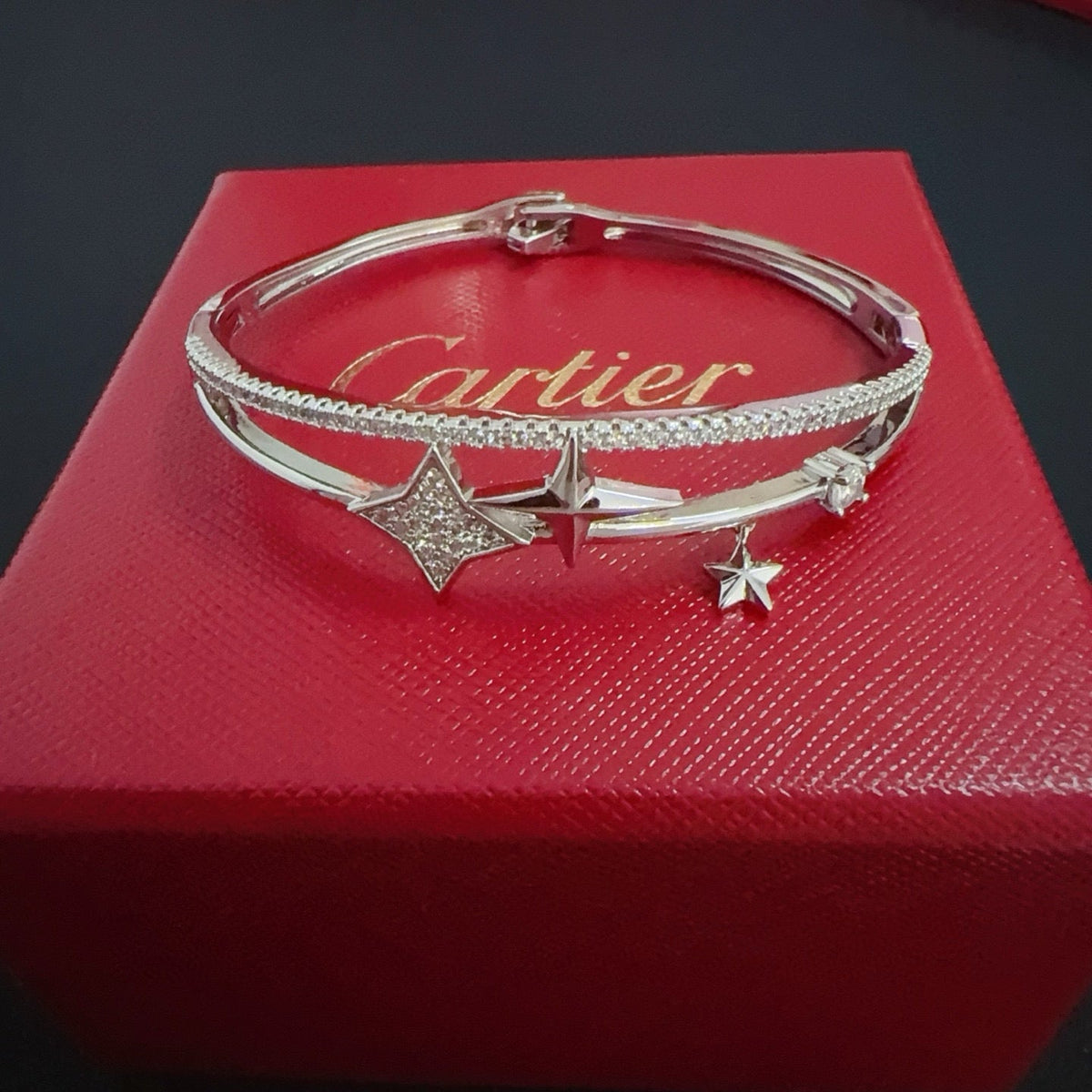 [Solara Jewelry ]CTダブルレイヤースター＆アロークリスタルバングル