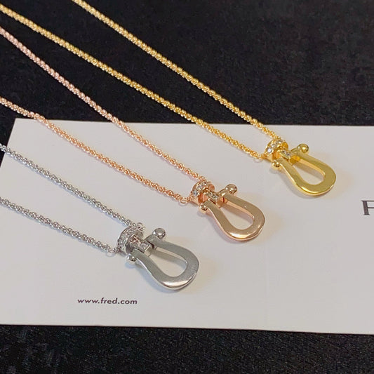 [Solara Jewelry ]FORCE ユニセックス ホースビットネックレス パヴェアクセント