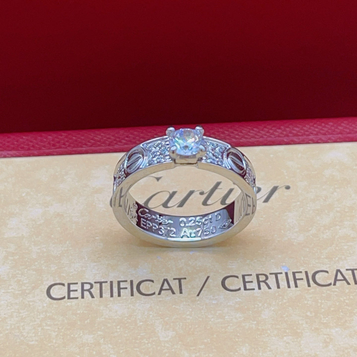 [Solara Schmuck] CT Neuestes Design Diamantring in Weißgold