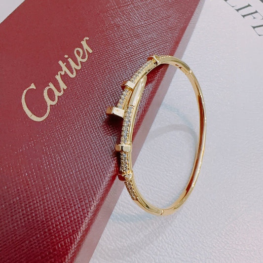 [Solara Jewelry] CT Tone Kristallakzent-Stabarmreif