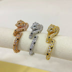 [Solara jewelry]Pave Panther Head Ring image 5