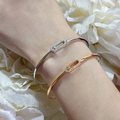 [Solara Jewelry]Move Uno pavé flex bangle medium