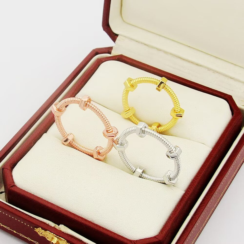 [Solara jewelry]New Screw Motif Open Ring image 11