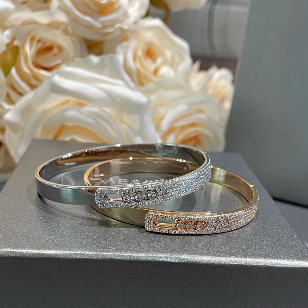 [Solara jewelry]ノア ローズゴールド パヴェダイヤモンド バングルブレスレット