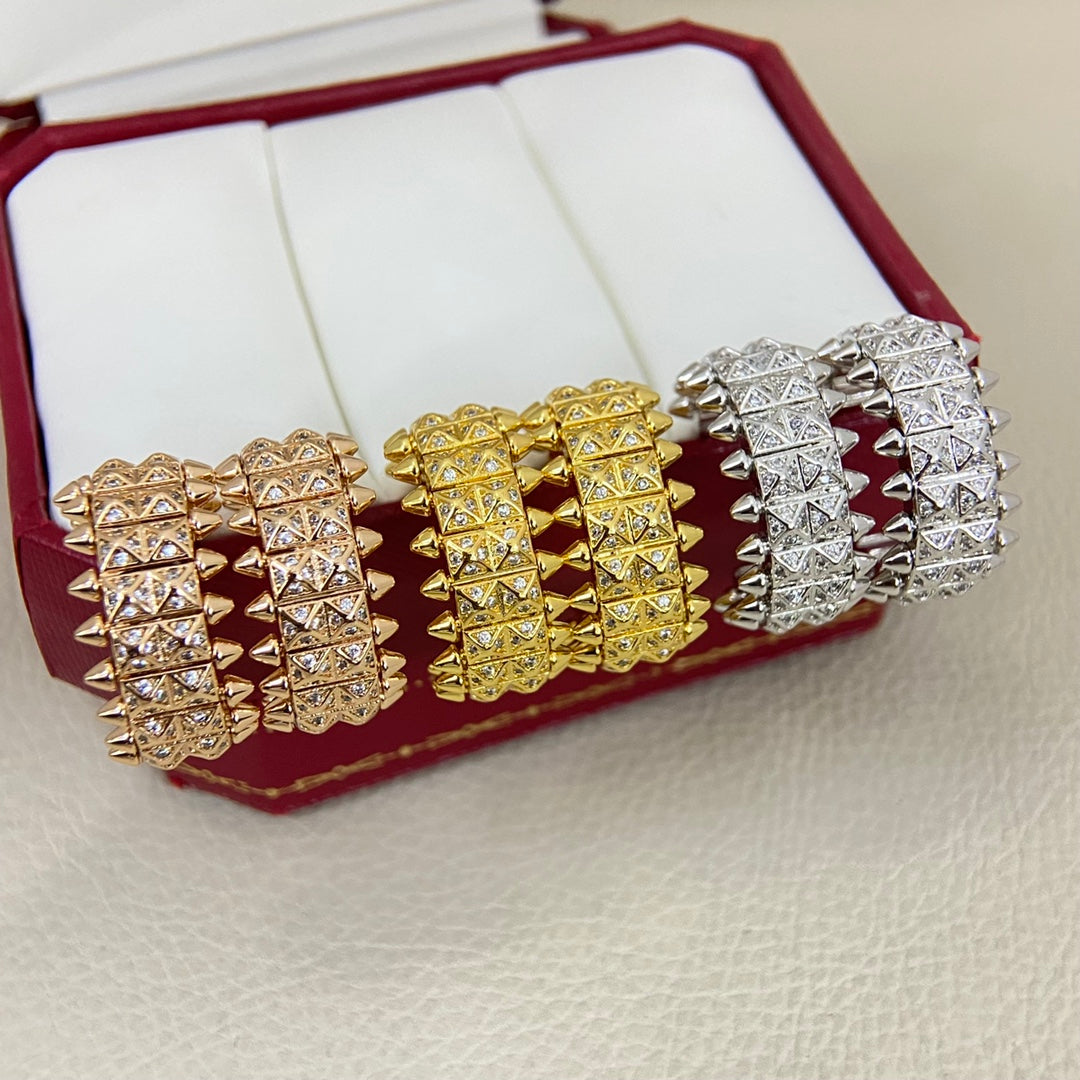 [Solara jewelry] Clash Chain Hoop Earrings