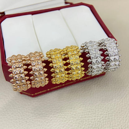 [Solara jewelry] Clash Chain Hoop Earrings