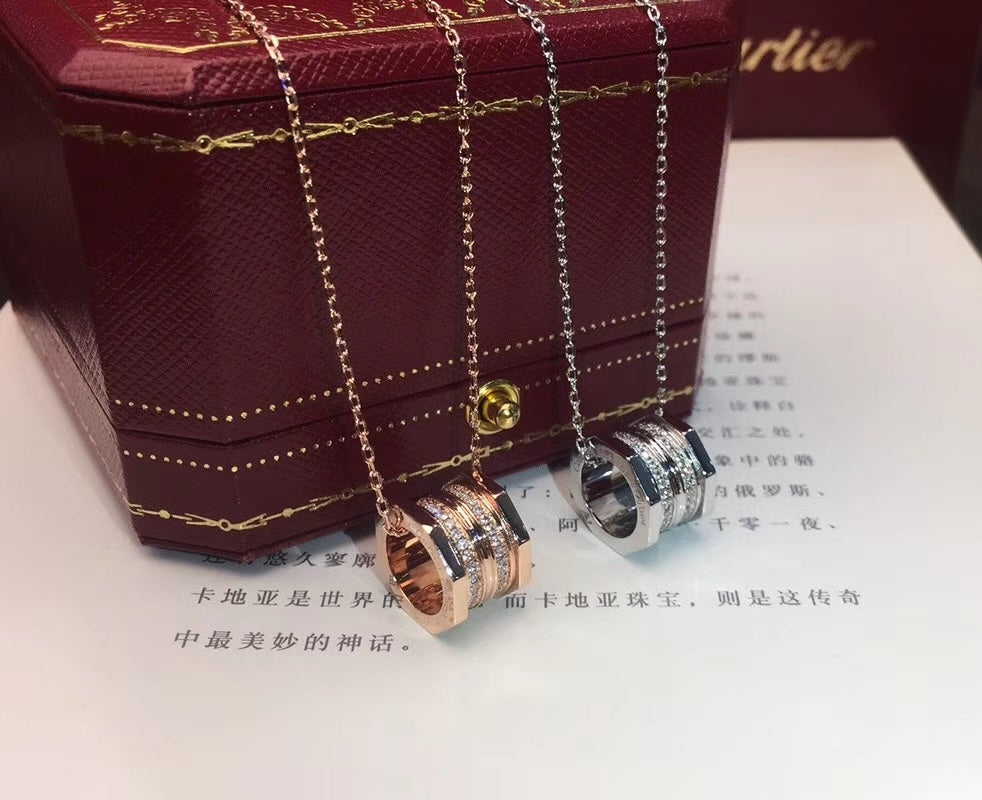 [Solara Jewelry ]CT Hexagonal Screw Pendant Necklace