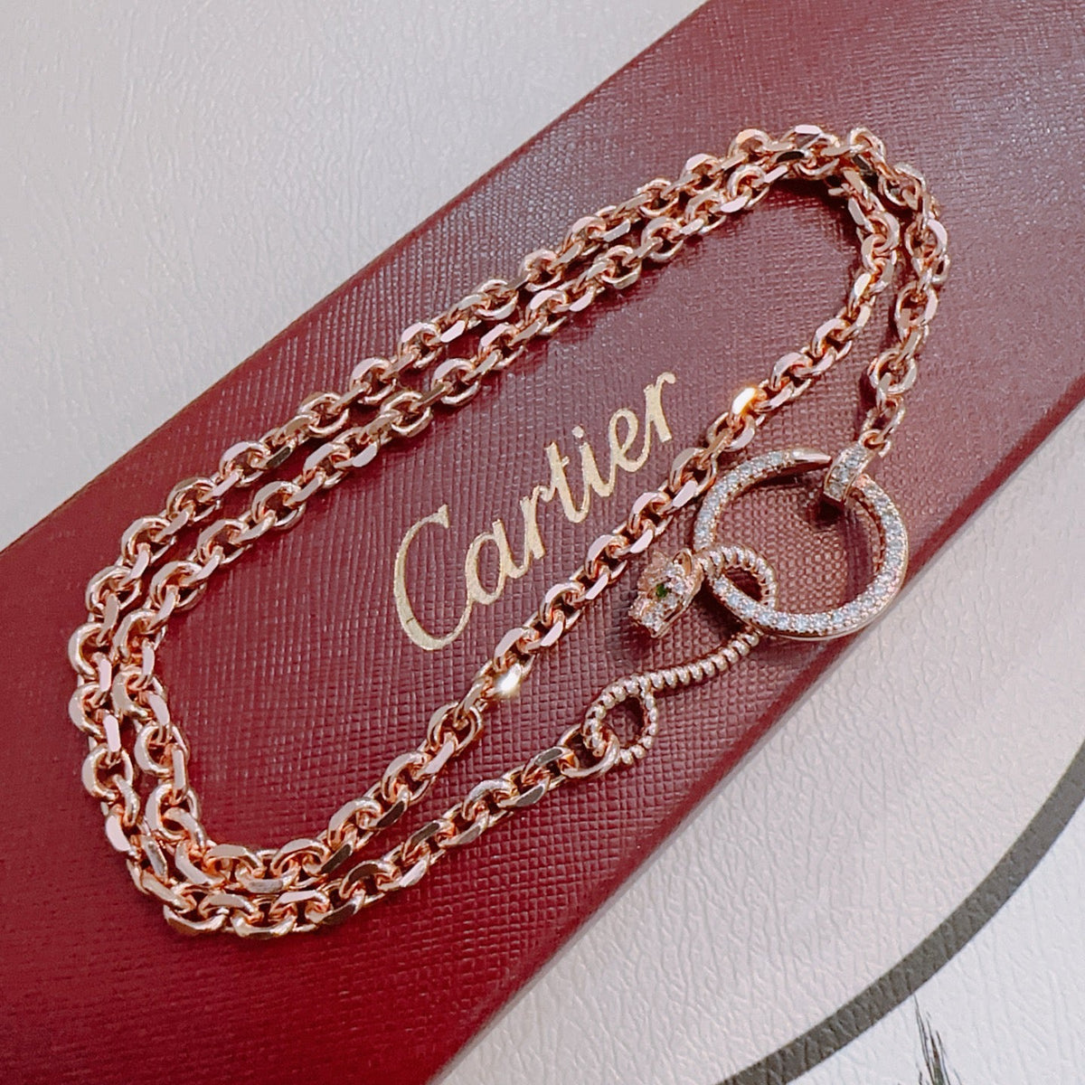 [Solara jewelry]Double Ring Chain Necklace image 7