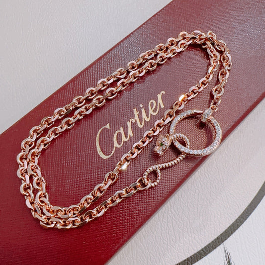[Solara jewelry]Double Ring Chain Necklace image 7