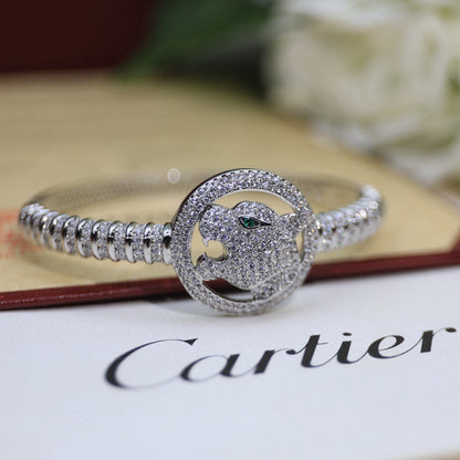 [Solara Jewelry] PANTHER MEDALLION PAVE BRACELET