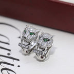 [Solara jewelry] Panther Head Stud Earrings