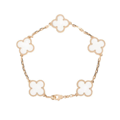 [Solara Jewelry ]CLOVER 5 MOTIV BERGKRISTALL ROSÉGOLD ARMBAND
