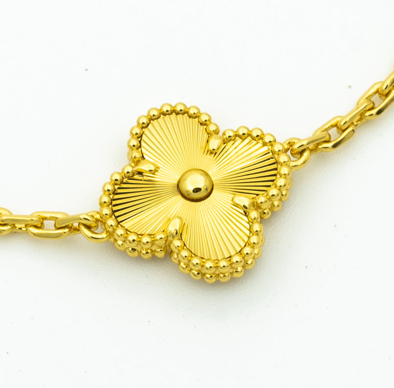 [Solara Jewelry ]クローバー ブレスレット 5モチーフ ゴールド ダイヤモンド