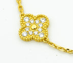 [Solara Jewelry ]KLEEBRAUM ARMBAND 5 MOTIVE GOLD DIAMANT