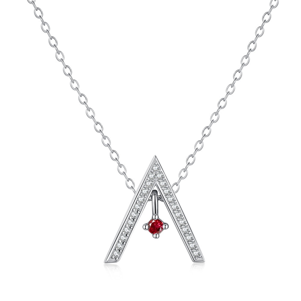 [Solara Jewelry ]Funkelnde "A"-förmige Halskette