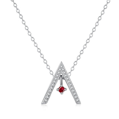 [Solara Jewelry ]Funkelnde "A"-förmige Halskette