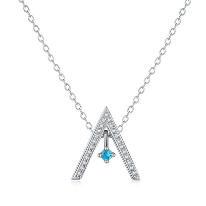 [Solara Jewelry ]Funkelnde "A"-förmige Halskette
