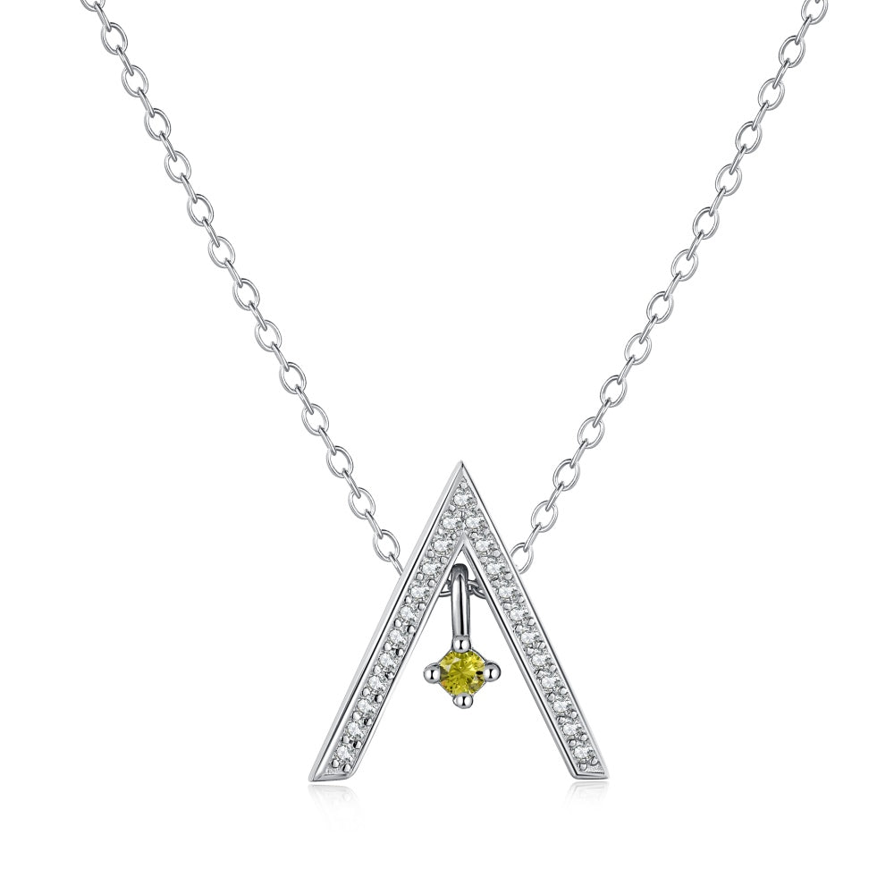[Solara Jewelry ]Funkelnde "A"-förmige Halskette