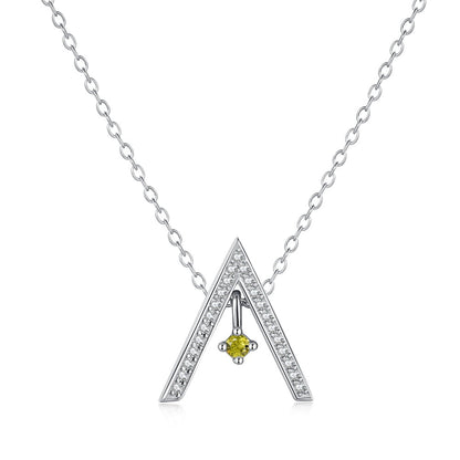 [Solara Jewelry ]Funkelnde "A"-förmige Halskette