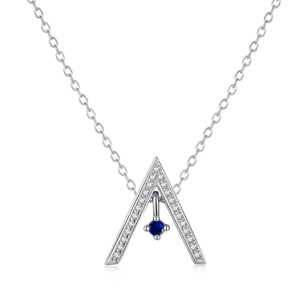 [Solara Jewelry ]Funkelnde "A"-förmige Halskette
