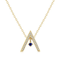 [Solara Jewelry ]Sparkling "A" Shape Necklace