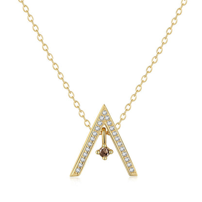 [Solara Jewelry ]Funkelnde "A"-förmige Halskette