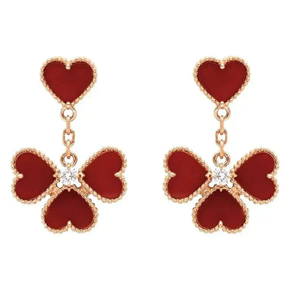 [Solara Jewelry ]スウィートクローバー カーネリアン イヤリング