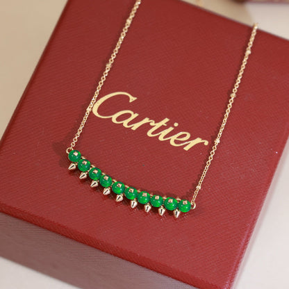 [Solara jewelry]New Colored Stone Bar Charm Necklace image 7