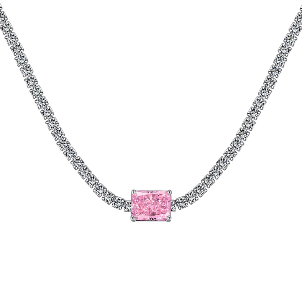 [Solara Jewelry ]2.0 Karat aufwendige Halskette mit Smaragdschliff