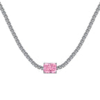 [Solara Jewelry ]2.0 Karat aufwendige Halskette mit Smaragdschliff
