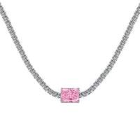 [Solara Jewelry ]2.0 carat Ornate Emerald Cut Necklace